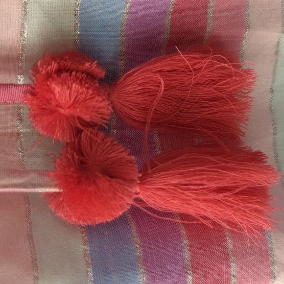 J. Crew Metallic Pastel Striped Rainbow Peasant Top S - Picture 11 of 16